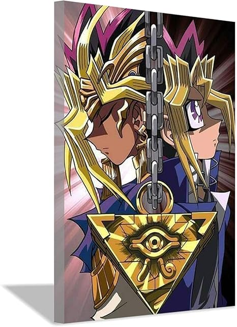 Amazon Co Jp ユギオアニメアルタムと武藤ゲームキャンバスポスターリビングルームオフィスホームデコレーションベッドルームデコレーションポスターキャンバスウォールアートペインティング60x90cm 24x36inch 内枠 ホーム キッチン