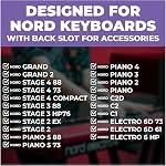 Liquid Stands Sheet Music Stand for Nord Keyboard - Fits All Nord Grand Stages 76/88, Electros C1/C2/C2D, piano, and more - Adjustable, Portable, Heavy-Duty Wide Music Stand for Sheet Music