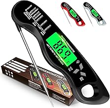 Meat Thermometer Digital，IP67 Waterproof Cooking Thermometer with Backlight, Calibration & Hold Function，Food Thermometer for Cooking,Outdoor Grilling，Suitable as Stocking Stuffers for Men