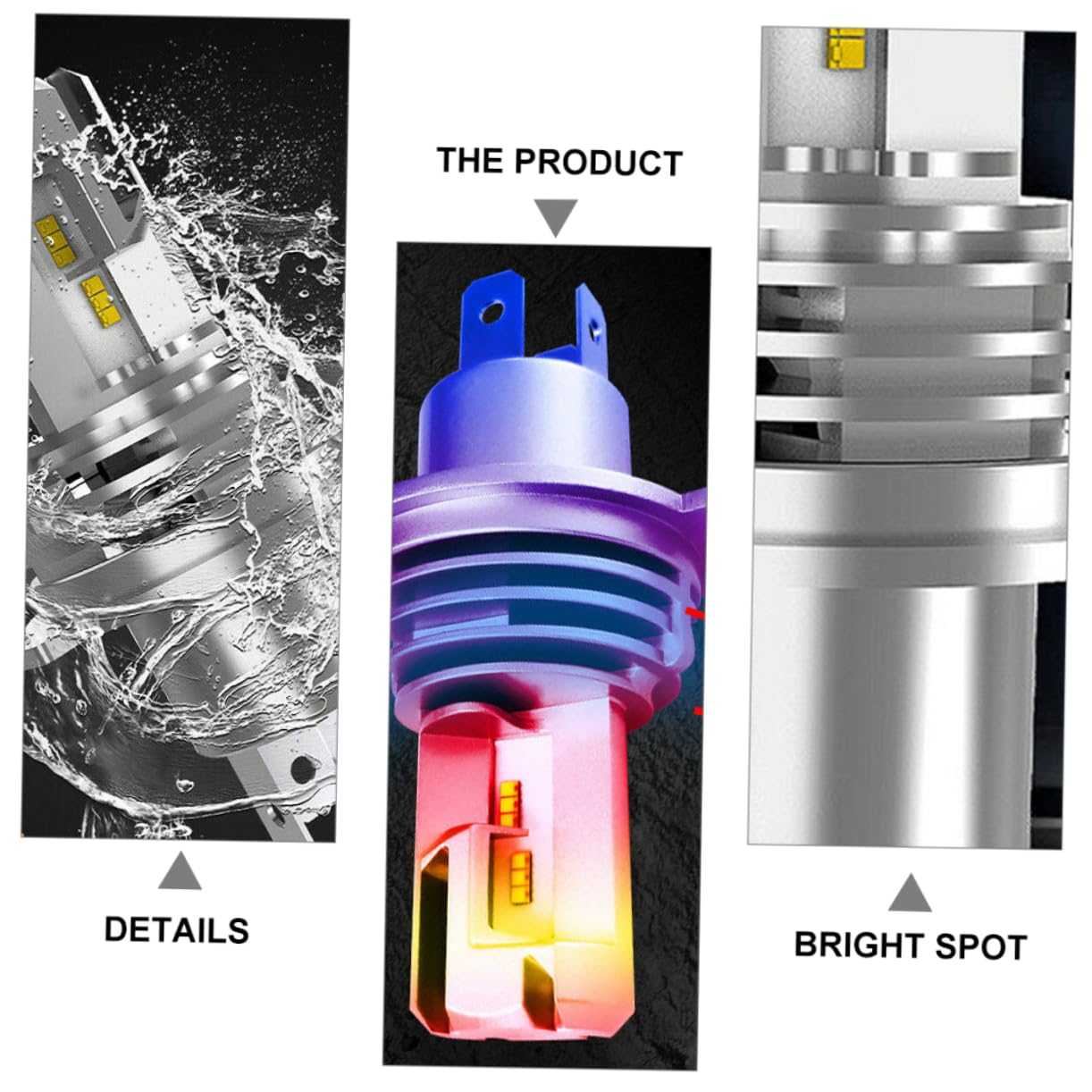PRETYZOOM 2pezzi Led Per Fari Auto Ricambio Faro Luce Bianca Fredda Per Veicoli Confezione