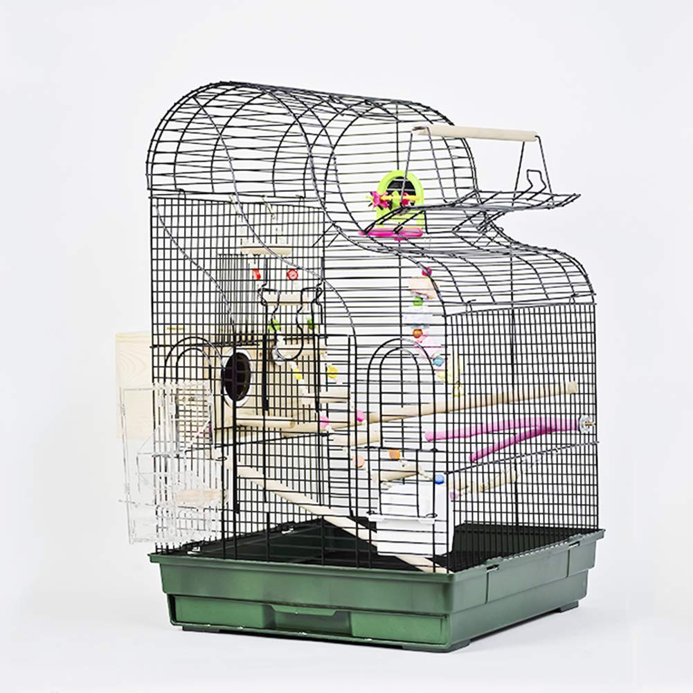 XBSLJ Large Bird Cages Hut Metal Parrot Birdhouse Cage Breeding Cage Monk Golden Sun Tiger Skin Large Bird Cage Villa Indoor Decoration