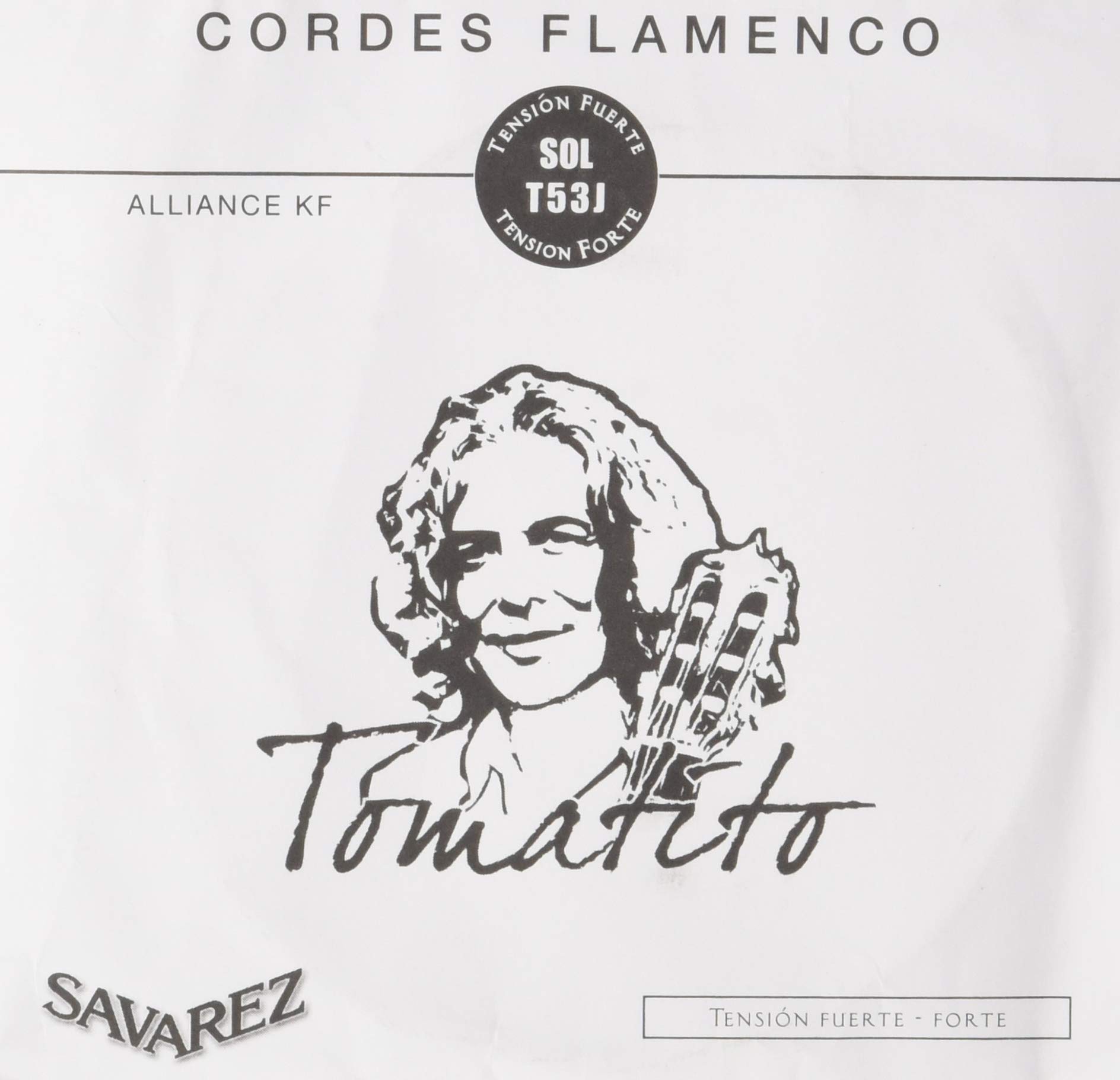 Savarez T53J - Corde per chitarra Flamenco Fusion ad alta tensione, in rame placcato argento lucido, 4a "D", corda singola, confezione da 10