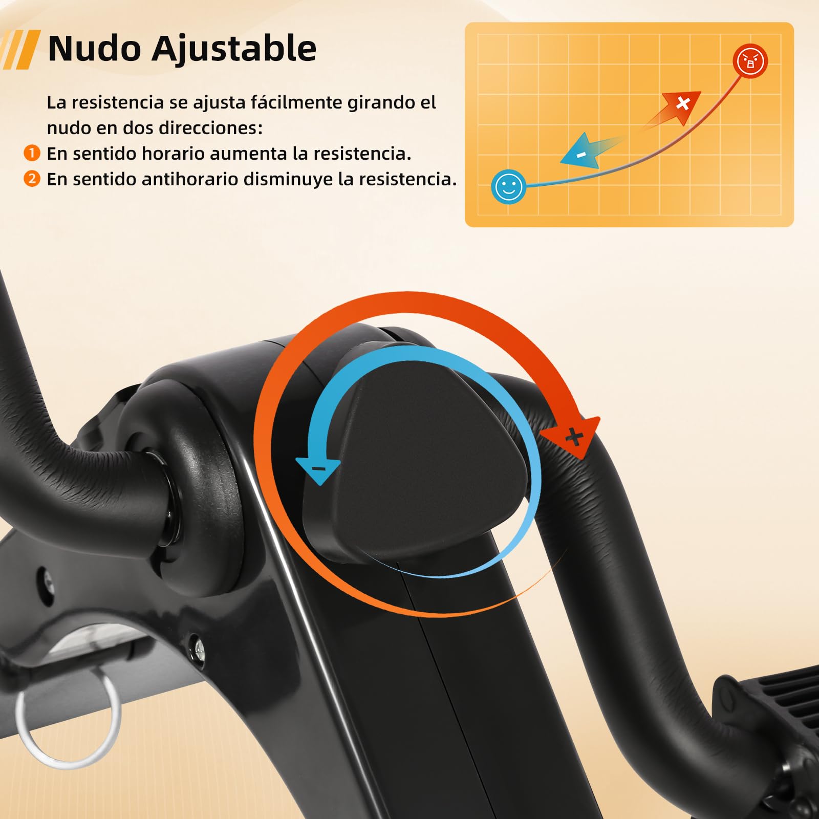 himaly Mini Bicicleta de Ejercicio Plegable Portátil para el Hogar Pedal Ejercitador Gimnasio Fitness Brazo Pierna Entrenamiento Resistencia Ajustable con Pantalla LCD para Mujeres y Hombres