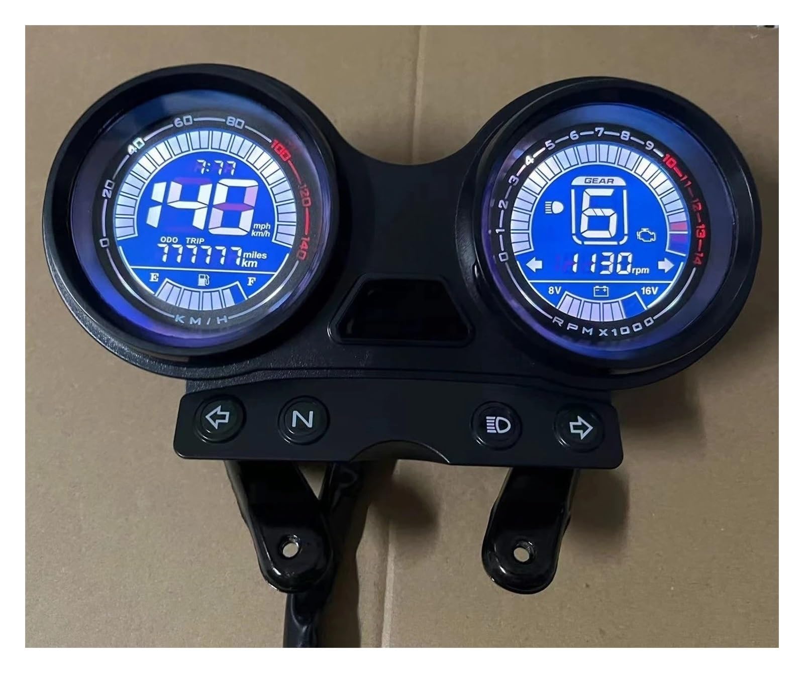 Moto Tachimetro Contachilometri Per YBR125 YBR 125 RXZ Catalizzatore Catal 5pv Contagiri Digitale Tachimetro RPM Display Indicatore Velocità Contachilometri Indicatori