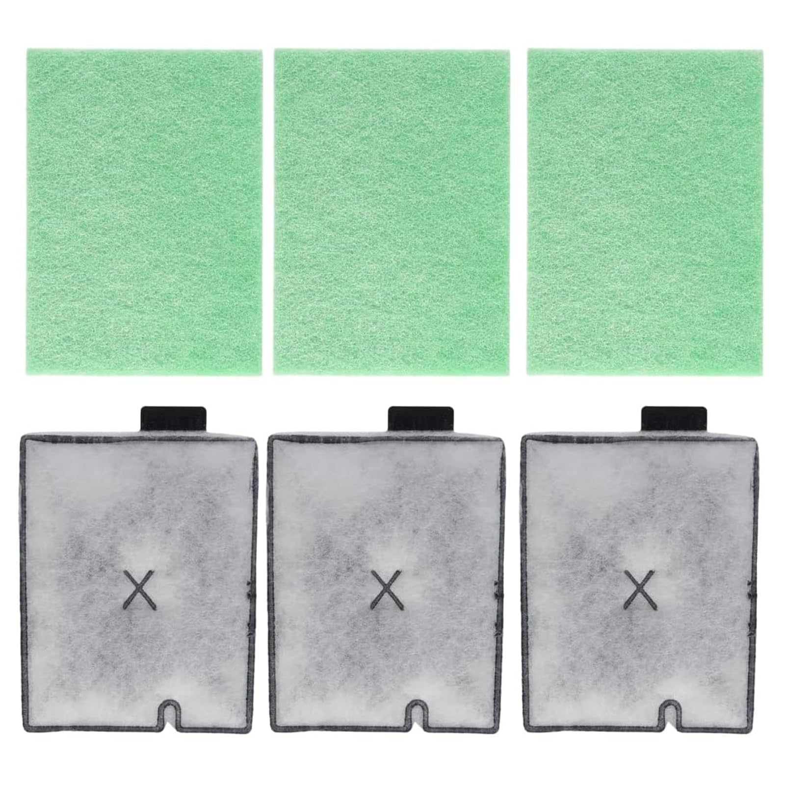 GIONAR 3 Pack Compatible with Interpet CF3 Internal Filters, Replacement Filter Cartridges, Includes Algaway Pads (CF3 - Three Months)