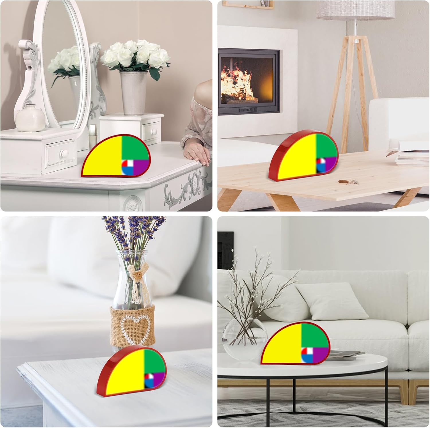 Fibonacci Clock Math-Inspired Desk Clock: Modern Design with Colored Blocks as a Great Conversation Starter, Challenge Yourself to Tell Time Mentally for Math Lovers