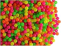 Vista 25 de SCARA - Cuentas redondas de vidrio checo de 0.35 onzas (0.08 pulgadas), cuentas de vidrio neón (activas con rayos UV) para hacer joyas y pulseras