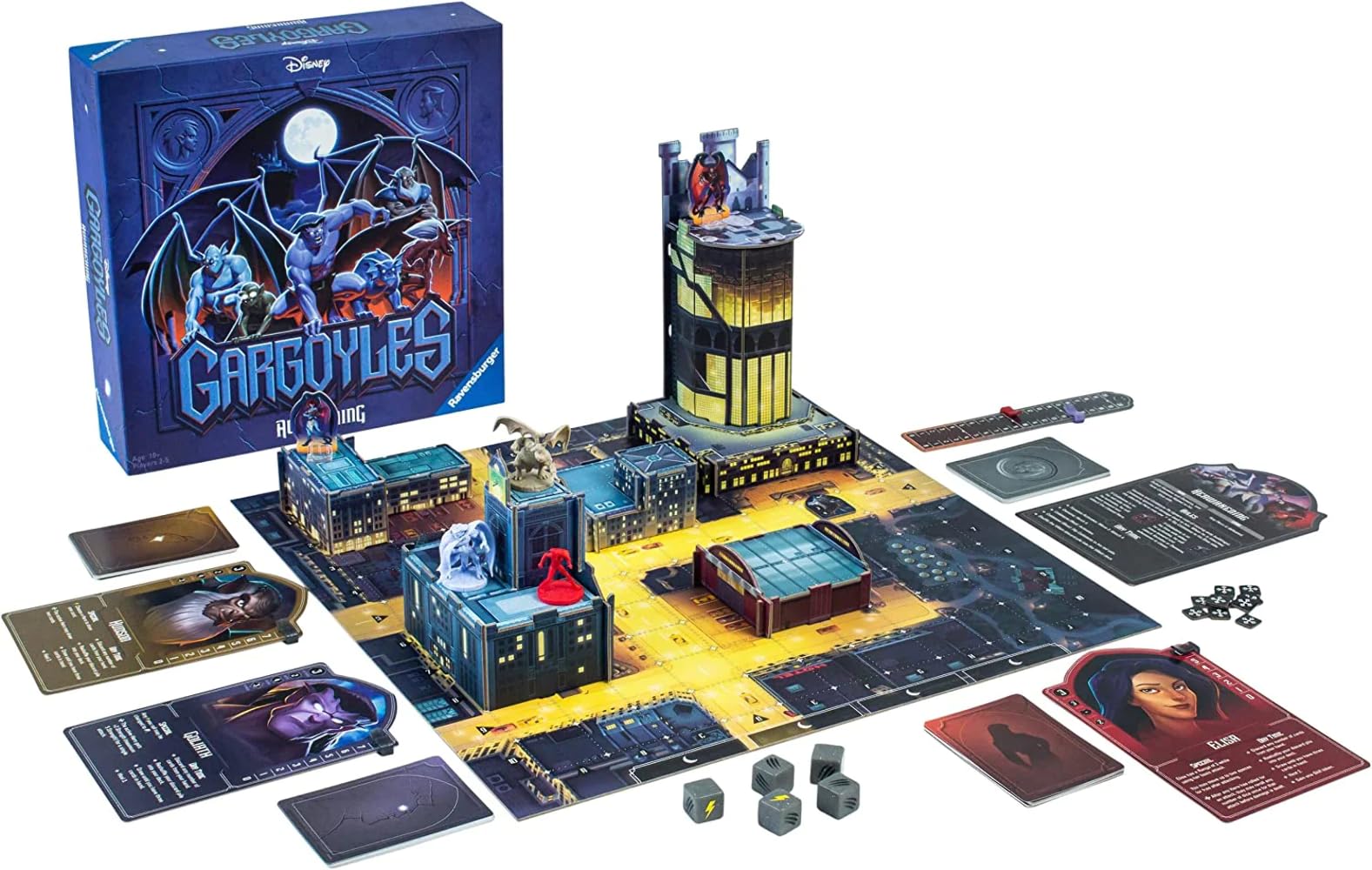 Ravensburger Disney Gargoyles - Juegos de Mesa de Estrategia Familiar inmersiva para niños y Adultos de 10 años en adelante, de 2 a 5 Jugadores