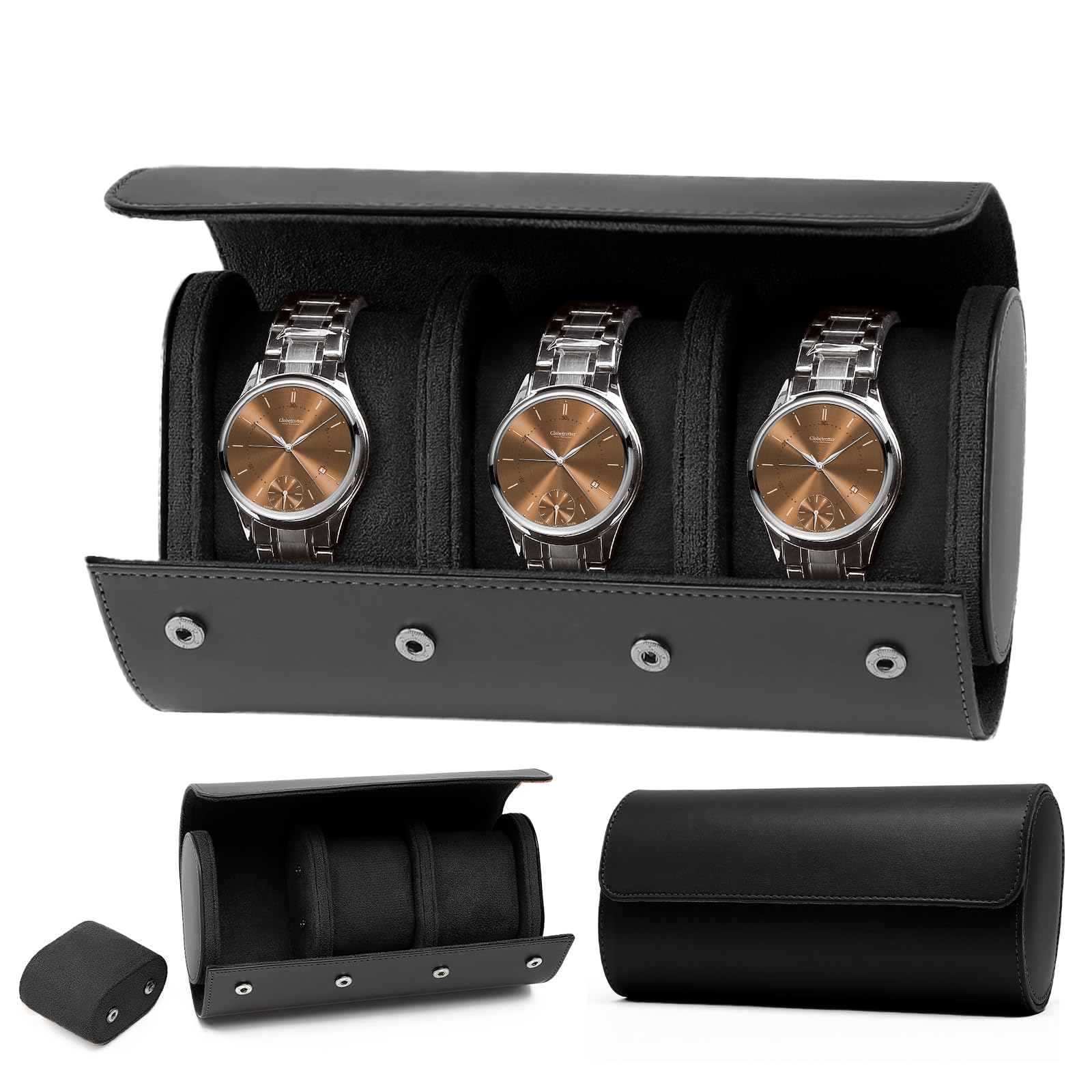 SCATOLA PORTAOROLOGI IN PELLE PU - 2 PEZZI CON CUSCINO RIMOVIBILE - IDEALE REGALO - Foto 5