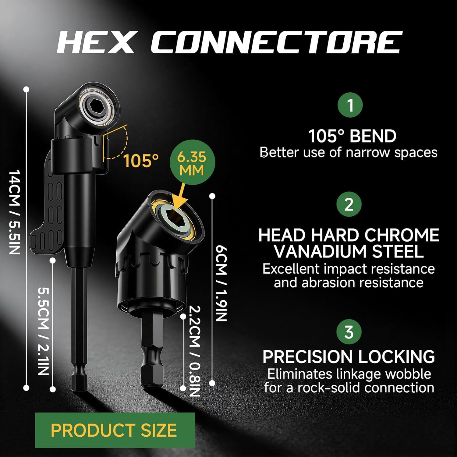 Drill Bit Extension Kit - 17 Piece Angled Attachments -5