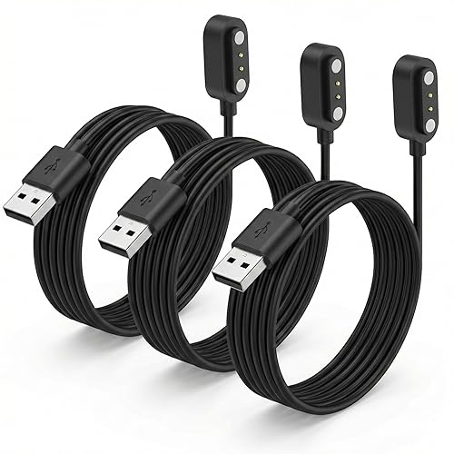 Paquete de 3 Cargador de reloj inteligente, cable de carga USB magnético de 3.3 pies para Letsfit Willful YAMAY SW023 ID205L SW021 ID205U ID205S