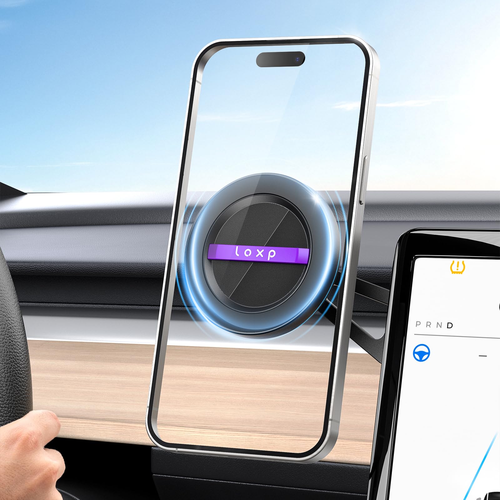 LOXP Support de téléphone rotatif à 360°, support de téléphone Tesla en