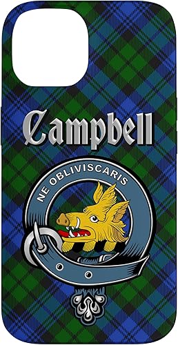 Miniatura 4 de Funda para iPhone 14 Plus Campbell Clan Insignia y Tartán