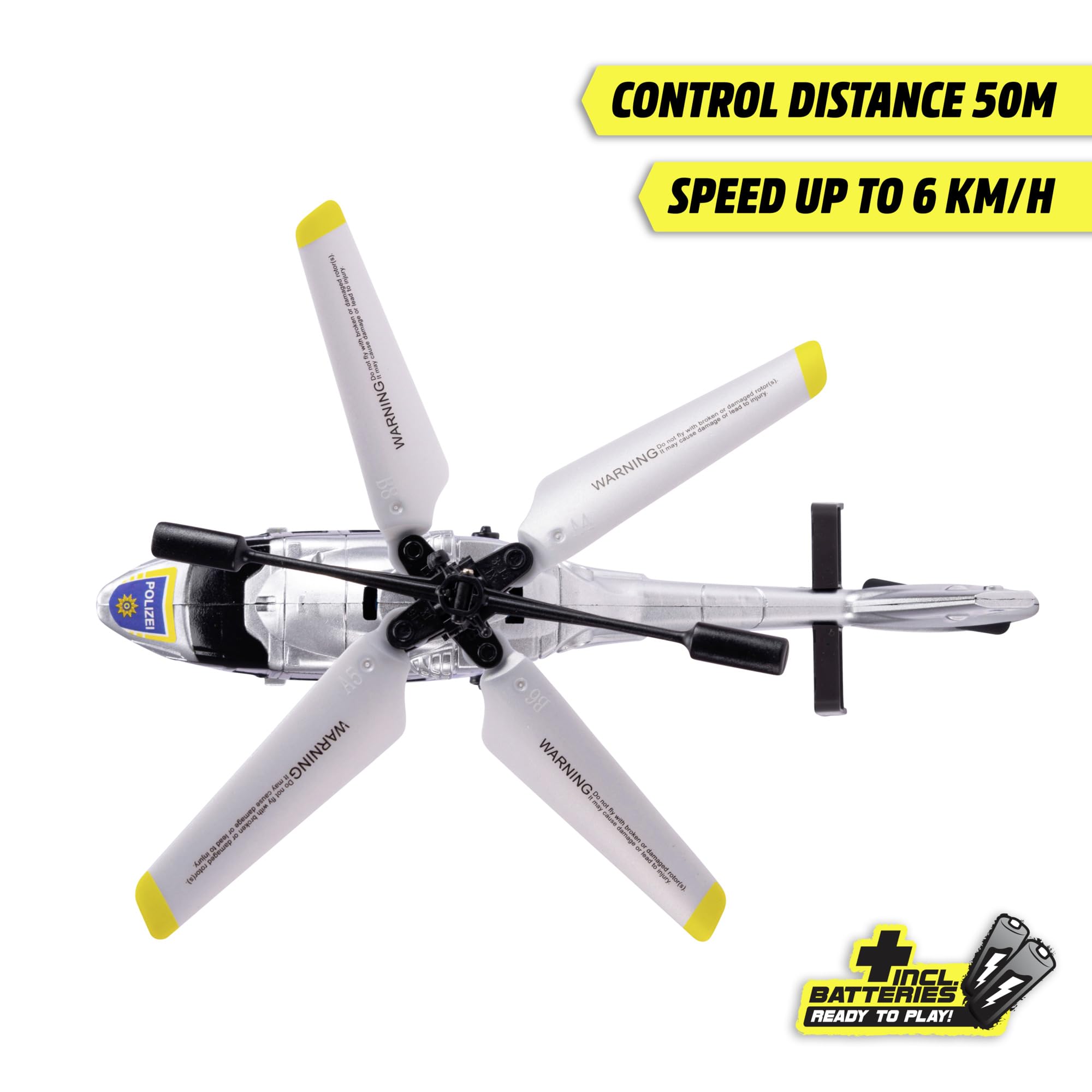 Dickie Toys - RC helikopter policyjny Airbus H160 (21 cm) - zdalnie sterowany helikopter od 8 lat ze stabilizatorem lotu i światłem, zabawka dla dzieci, w zestawie pilot zdalnego sterowania i baterie