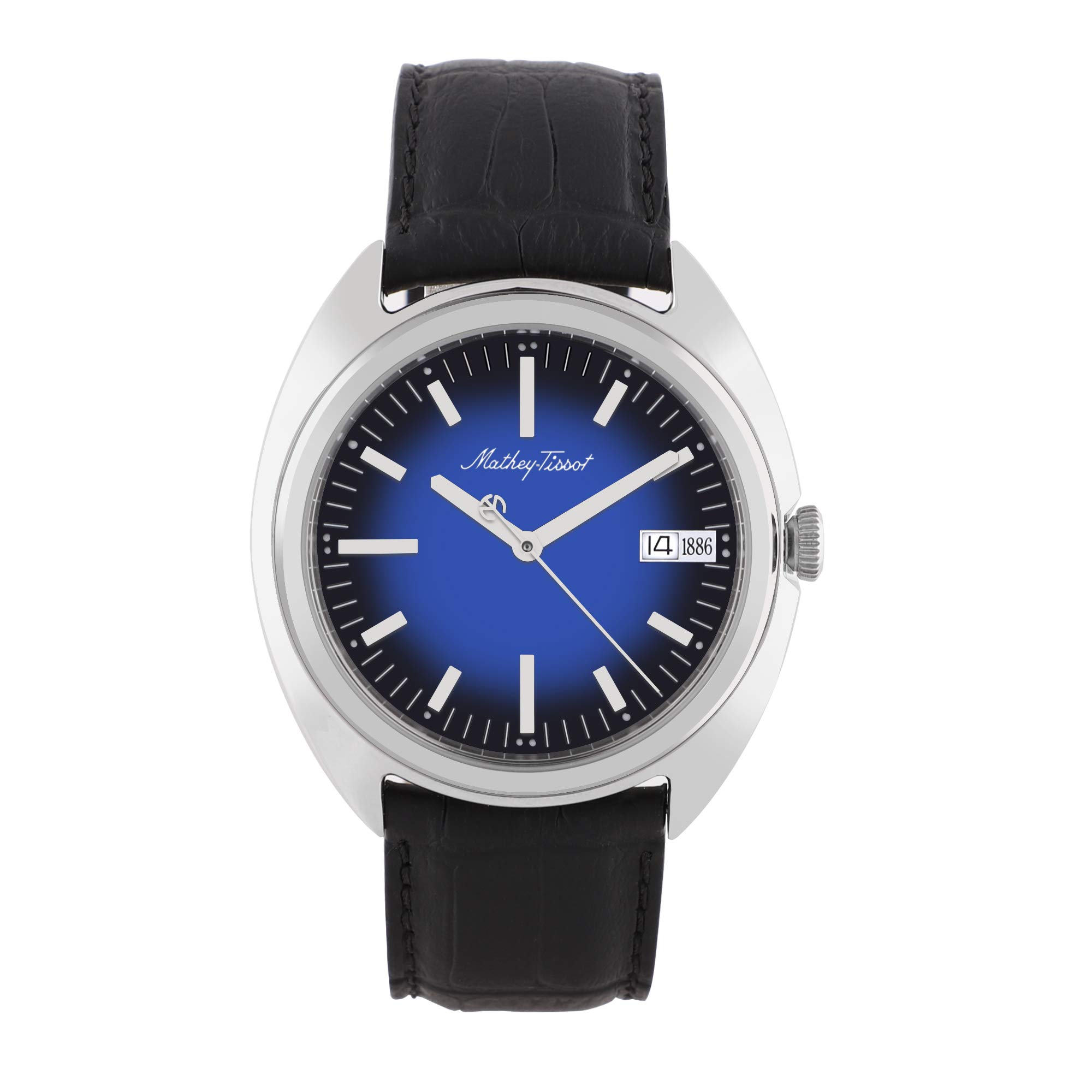 Mathey-Tissot Leather Analog Blue Dial Men Watch-Eg1886Abu, Black Band (B081LG29G8) Amazon Price History, Amazon Price Tracker