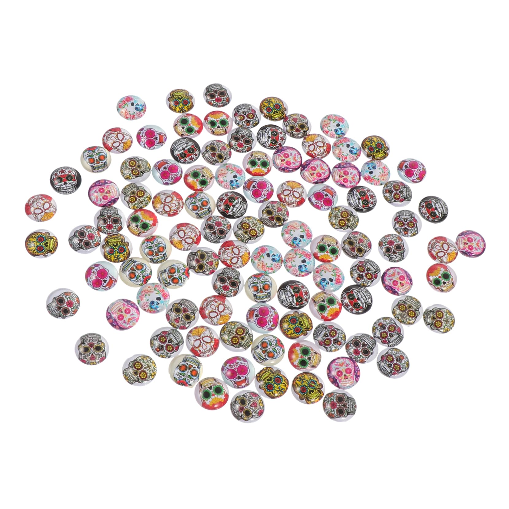 Housoutil 400 Stk. Glaskuppel Schmucksteine mit Cabochons Glänzende Bastelperlen für DIY Schmuckherstellung Vielseitige Accessoires für Halsketten Ohrringe Ringe