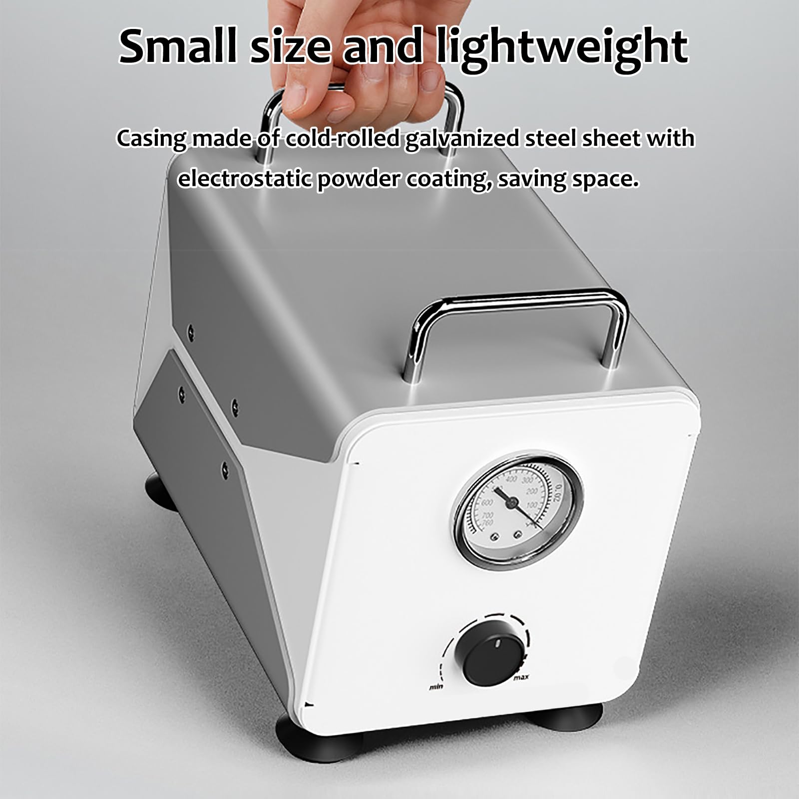 Labor-Unterdruck-Vakuumpumpe, Ölfreie Membran-Vakuumpumpe, Einzel-Unterdruckmodus, Variable Durchflussregelung, Manometer, Minimaler Gradient: 0,002 MPa