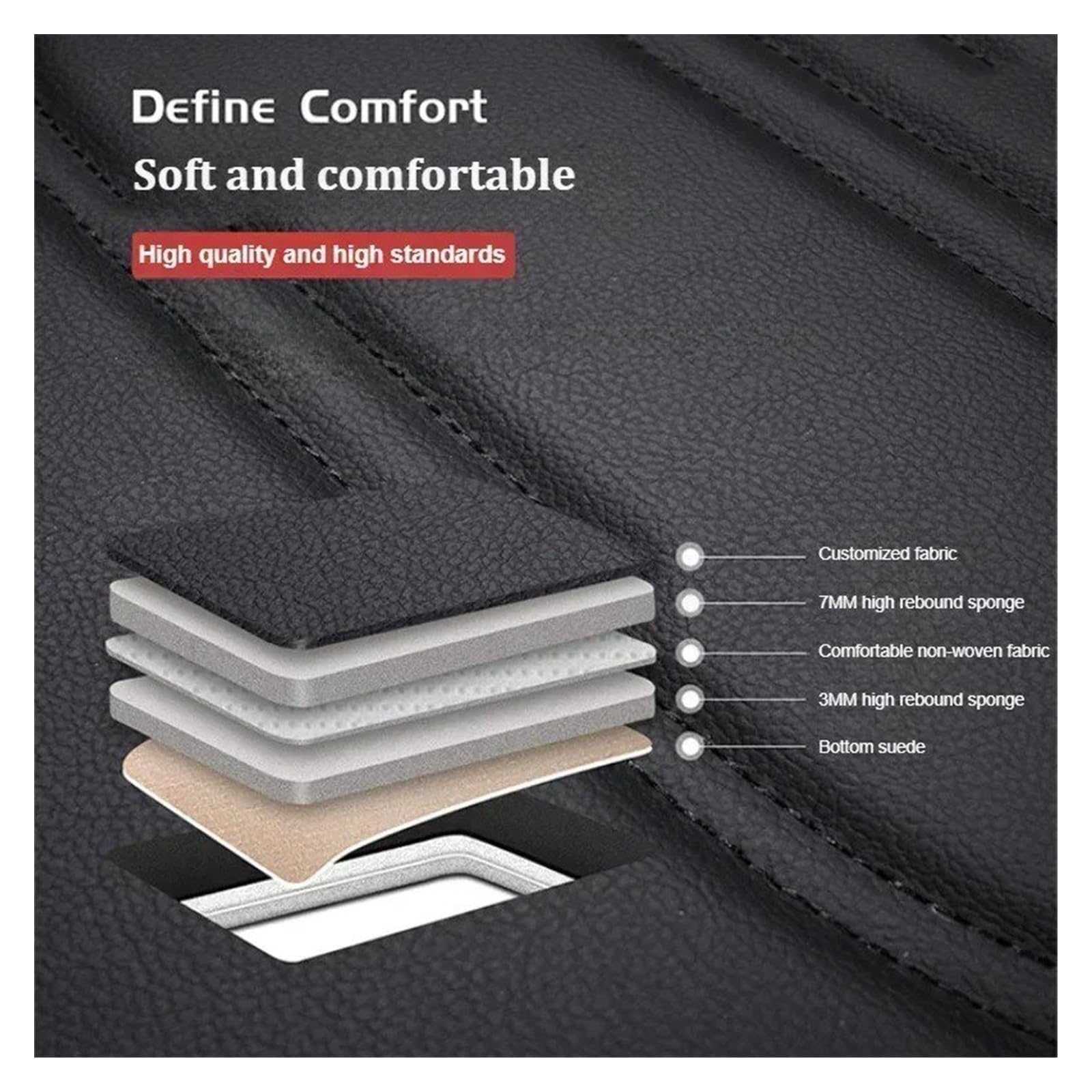Cubre Universal Protector Banco Dividido Frontal Único para Las Cuatro Estaciones Ajuste Universal para Mayoría Los SUV Juego Fundas Asiento Cuero PU