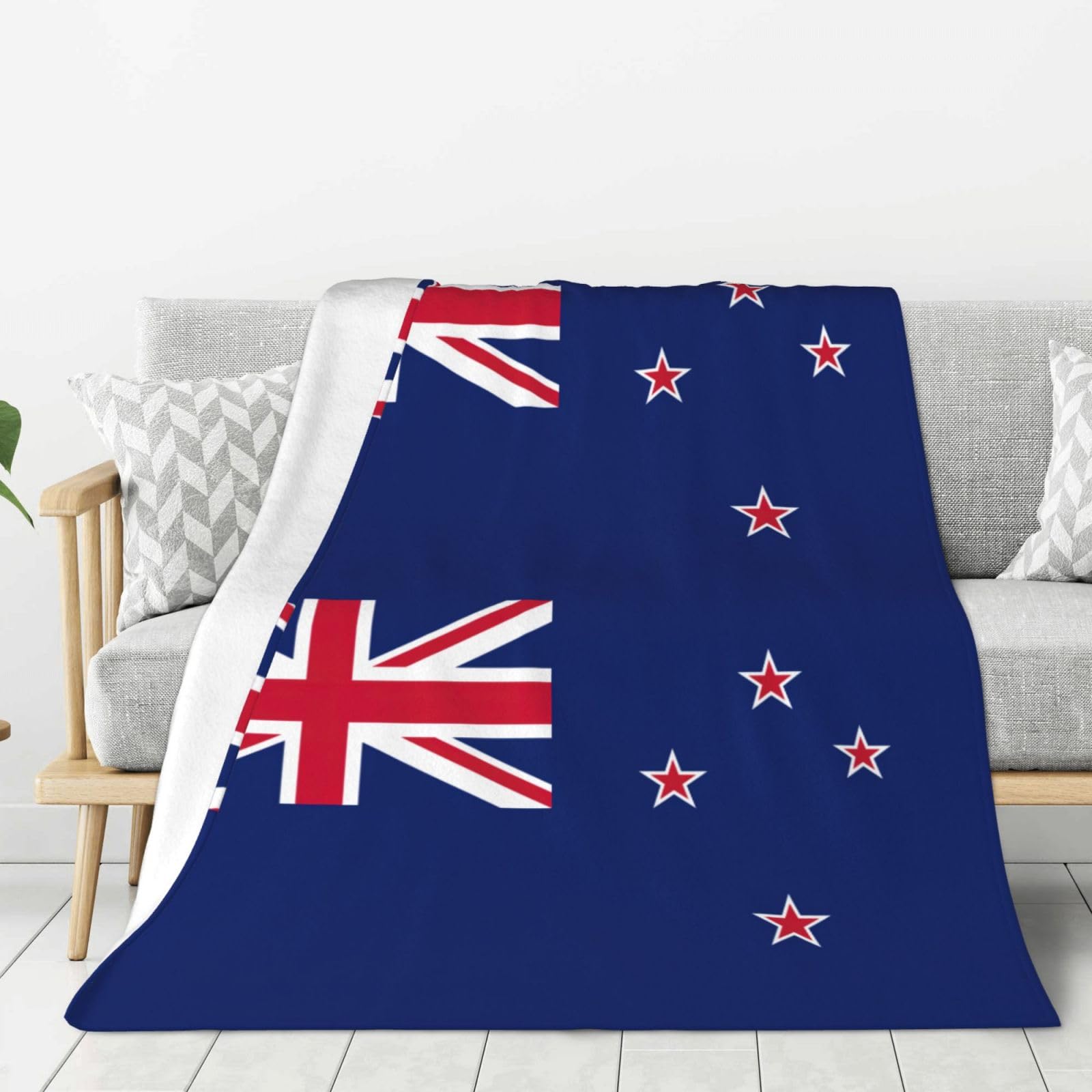 Couverture flanelle drapeau Nouvelle-Zélande pour lit et canapé douillet