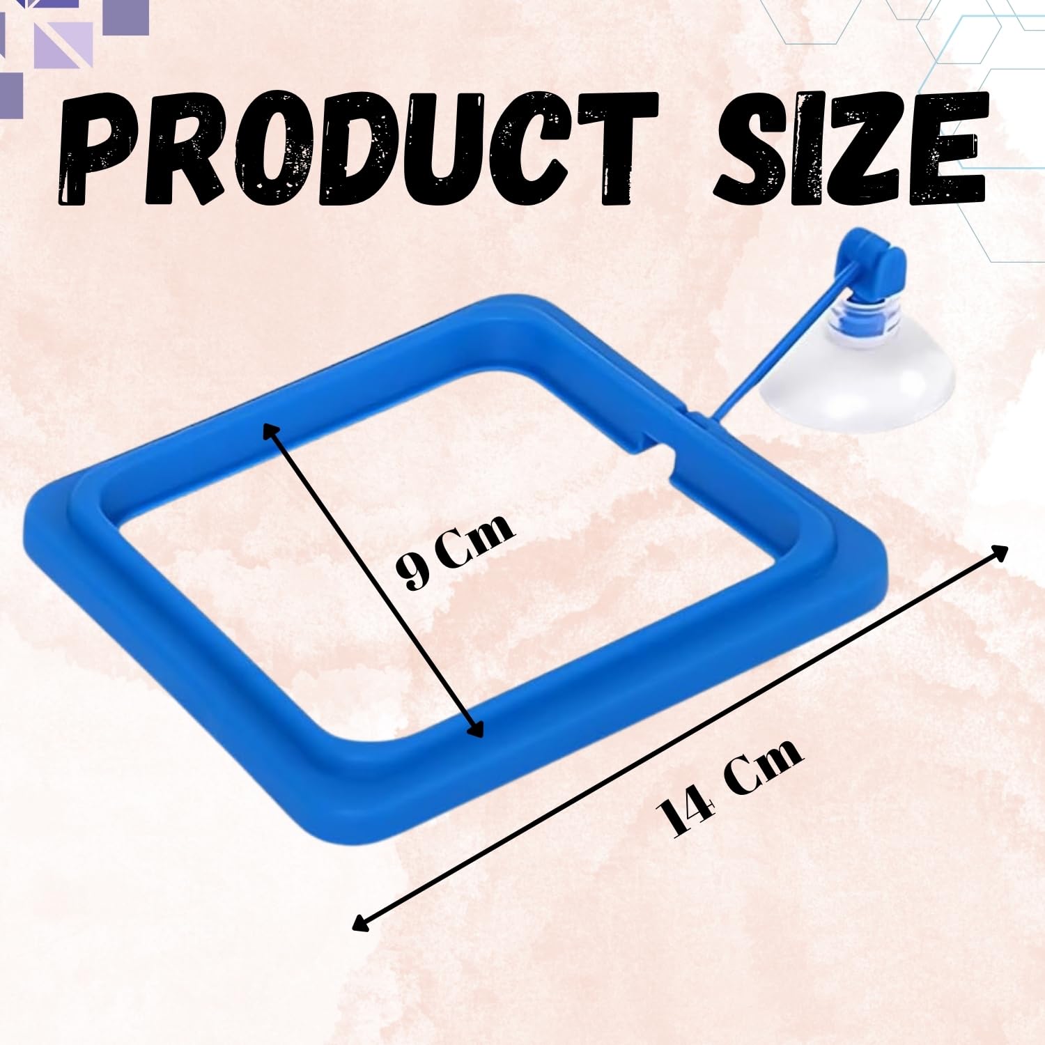 Sage Square Square Floating Feeding Ring for Aquarium | Adjustable Suction Cup Attachment | Prevents Food Scattering | Keeps Aquarium Clean | Floating Food Tray for Flakes, Pellets | All Fish Tanks 2