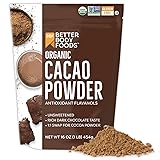 BetterBody Foods Organic Cacao Powder, Rich Chocolate Flavor, Non-GMO, Gluten-Free, Cocoa, 16 ounce, 1 lb bag 16 Ounce (Pack of 1)