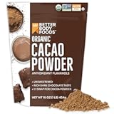 BetterBody Foods Organic Cacao Powder&comma; Rich Chocolate Flavor&comma; Non-GMO&comma; Gluten-Free&comma; Cocoa&comma; 16 ounce&comma; 1 lb bag