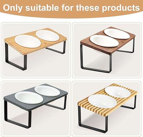 Miniatura 4 de Sunhoo 2 cuencos de cerámica de repuesto para gatos de 12.2 fl oz para gatos de interior, platos para cachorros, platos pequeños para alimentación