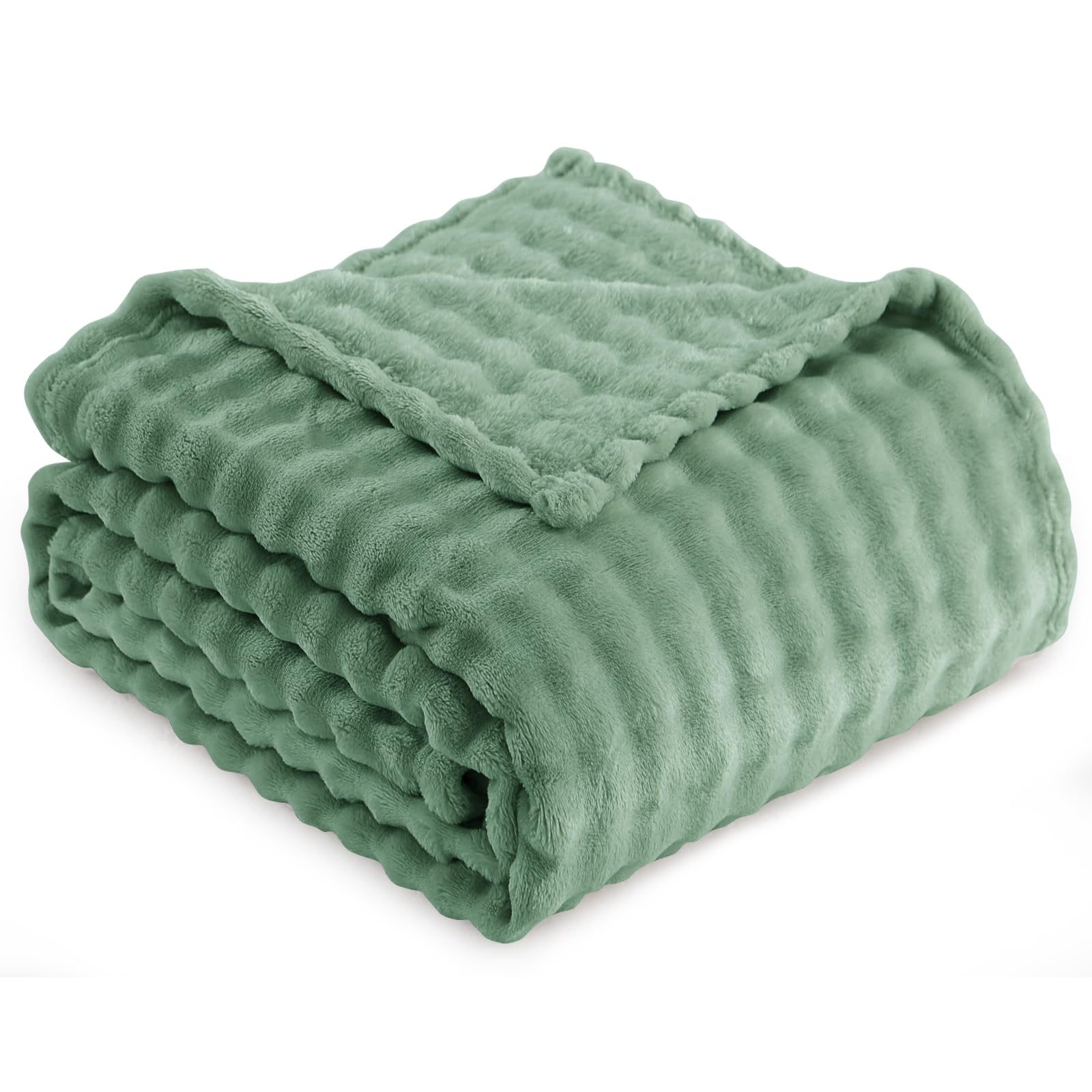 RUIKASI Kuscheldecke Flauschig Grün Kleine Decke - Weiche Sofadecke & Couchdecke 130x150 cm aus Plüsch, Warme Fleece für Wohnzimmer Deko Blanket, Dicke Wohndecke