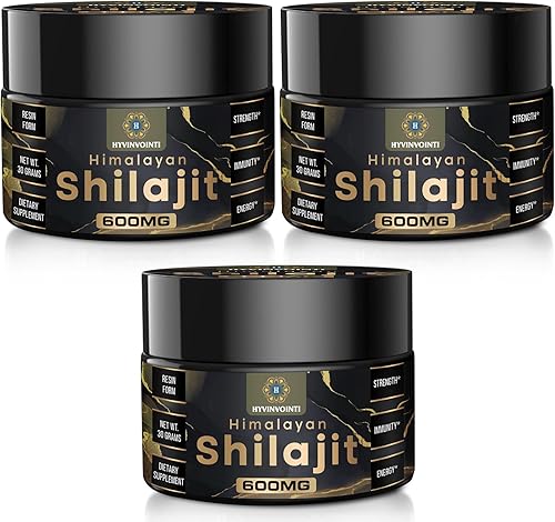 Resina Shilajit Shilajit orgánica pura del Himalaya de 600 mg  Resina Shilajit orgánica de grado oro, 100% puro Shilajit orgánico para apoyo