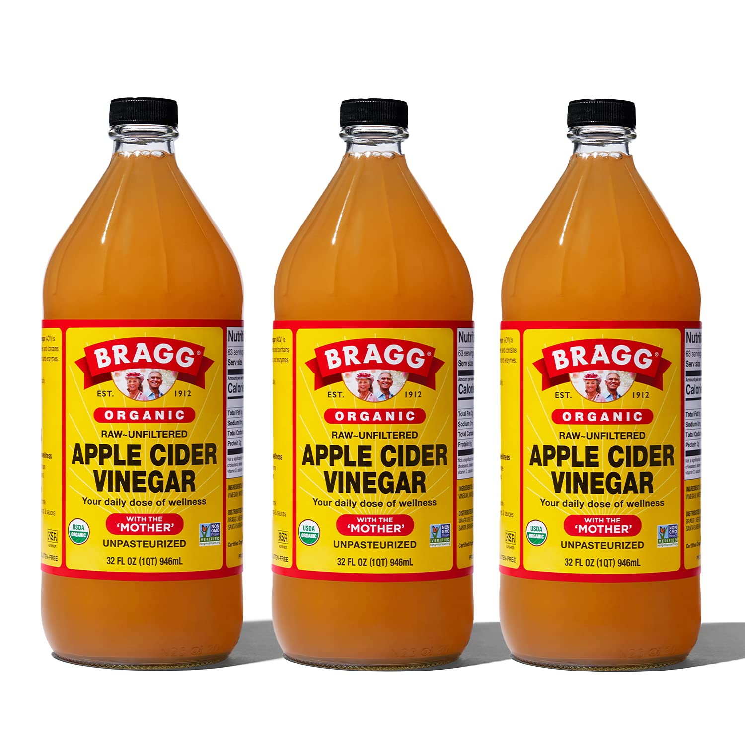 Bragg – orgánico Apple sidra vinagre Gallon, pack de 3