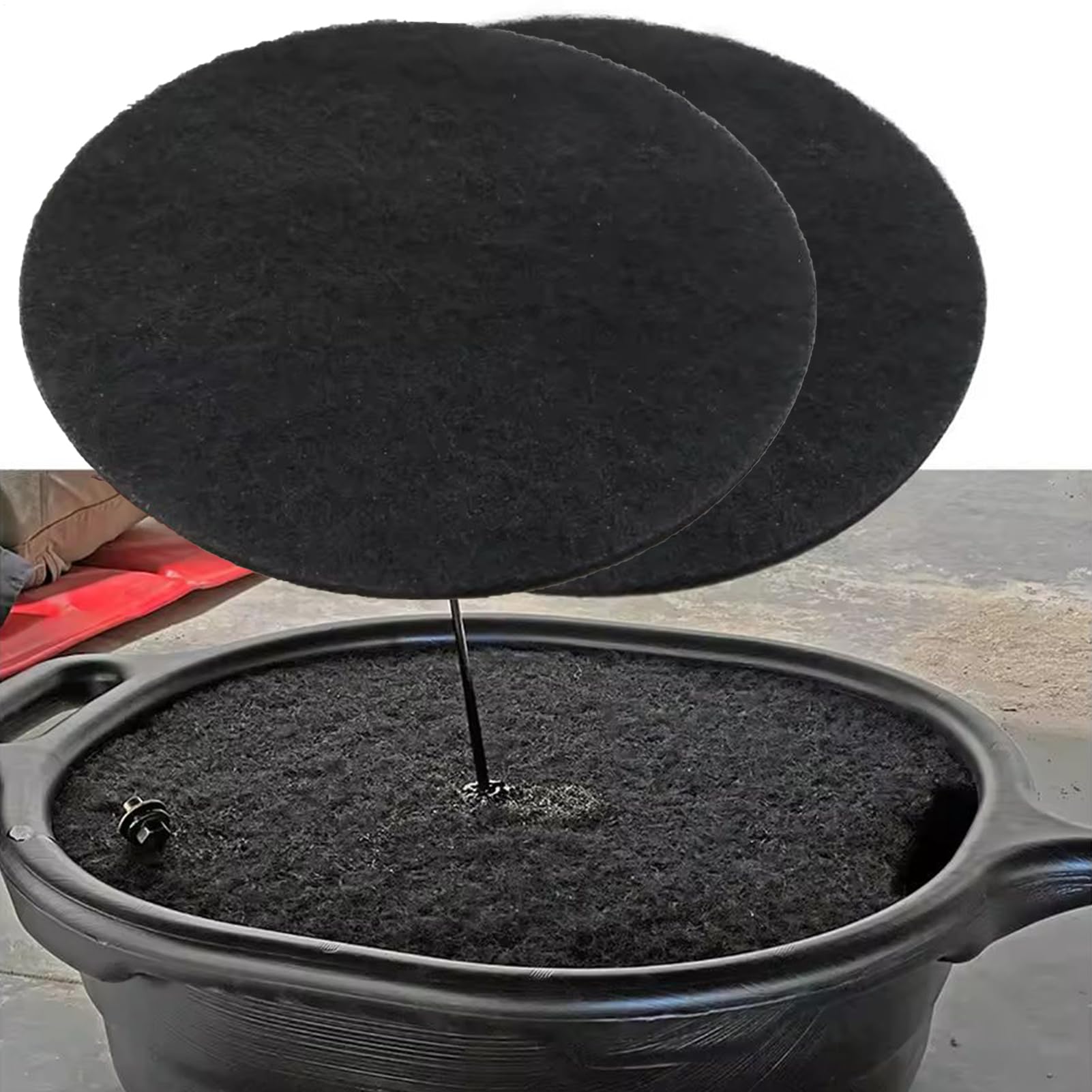 Vassoio Antigoccia Olio Motore,Vassoio Circolare Antischizzi - Protezione Pavimento per Cambio Olio | Officina Meccanici Riparazione Veicoli Manutenzione