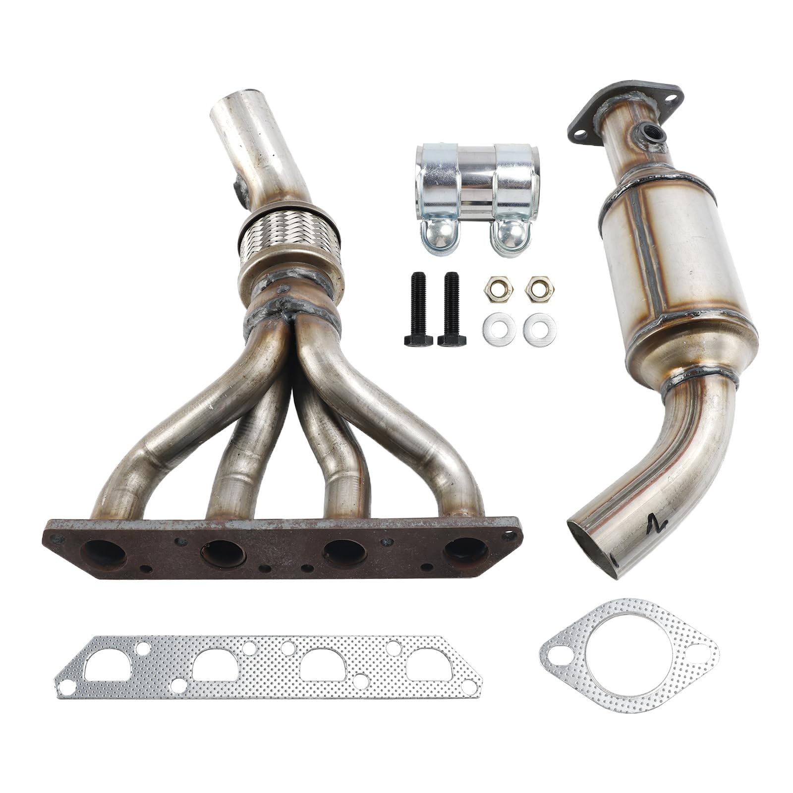 Katalysator mit Einbausatz pour Mini Cooper R50 R52 R53 2001-2007 - Typgeprüft - Direkt Einbau - Vorderer Abgaskrümmer
