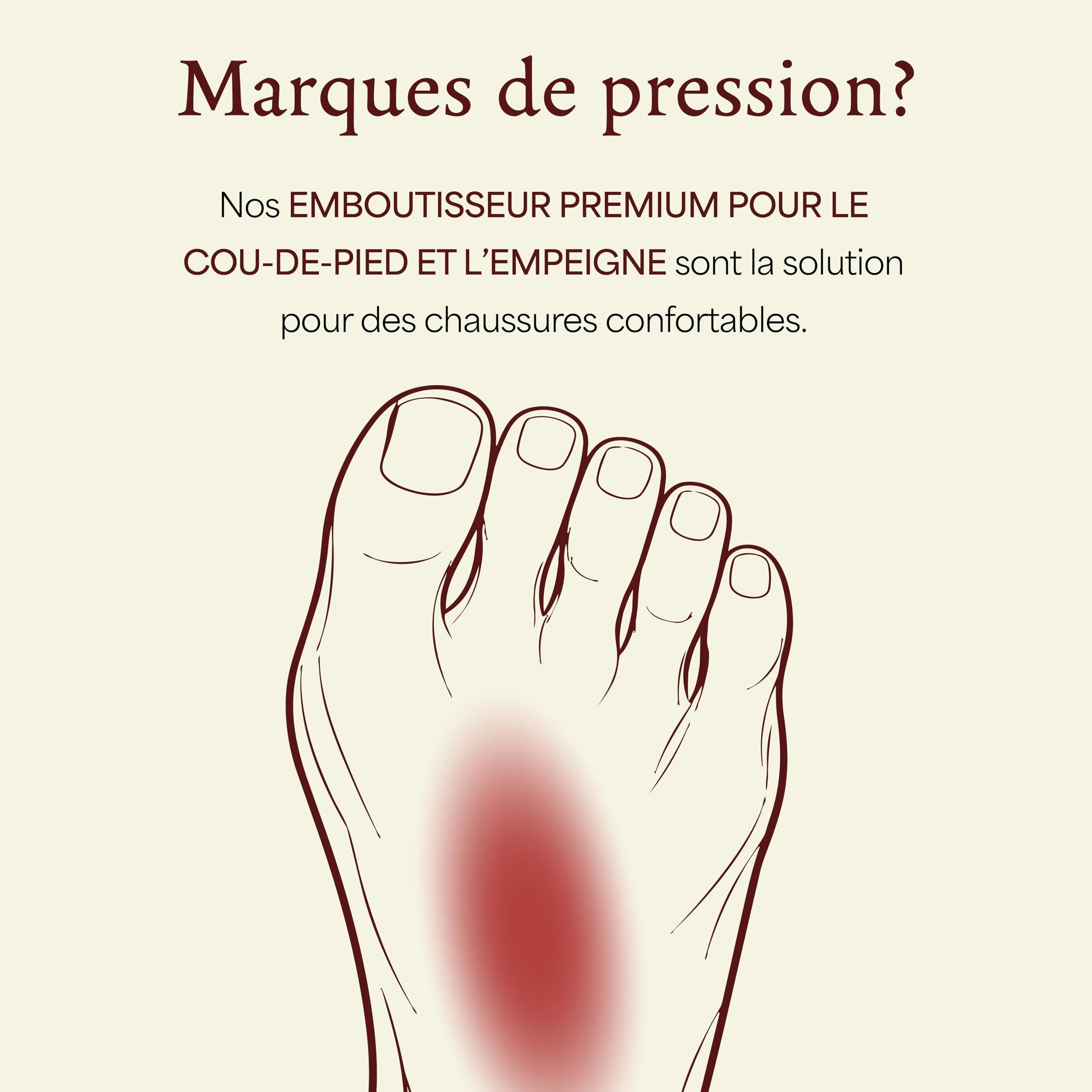 Langer & Messmer élargisseur de chaussures et de bottes pour le cou-de-pied pour hommes contre les chaussures qui serrent fabriqué en bois de hêtre massif y compris spray d'élargissement du cuir 50ml
