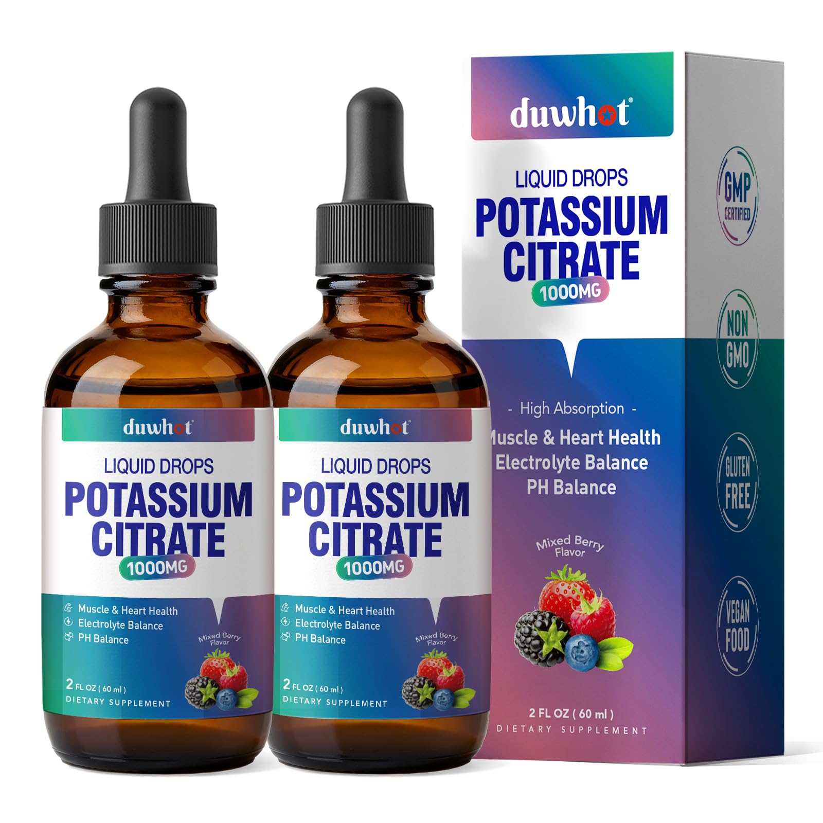 Liquid Potassium Citrate Supplement, 1000mg, 4 Fl Oz 4 Fl Oz (Pack of 1)