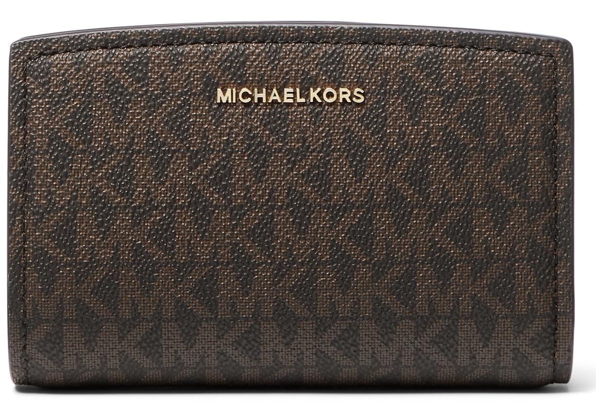 Michael Kors Women's Brown Wallets & Cardholders, One Size, Bryant Medium Signature Logo Wallet