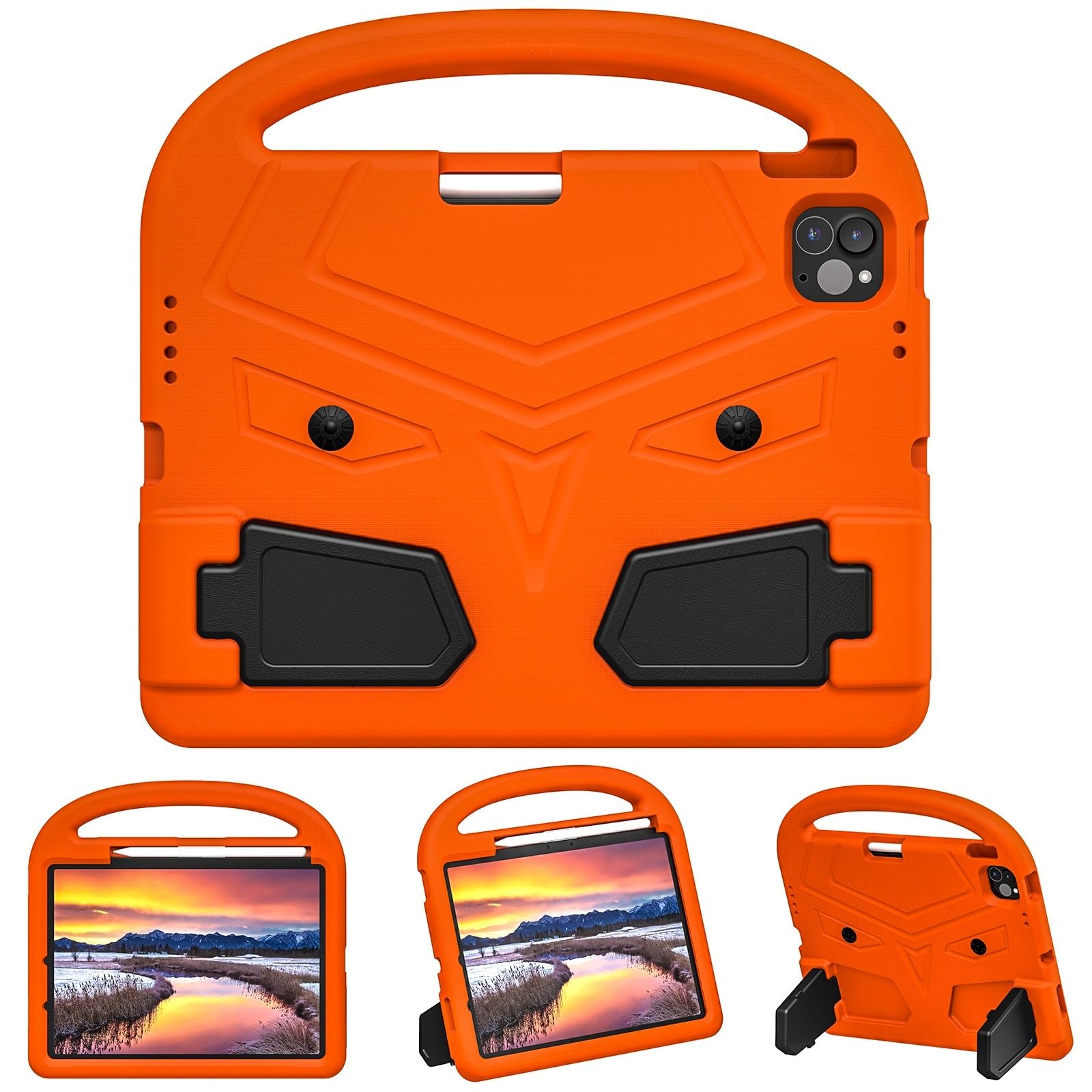 Coque iPad Pro 11 M4 étui protection rigide orange pour tablette 2024