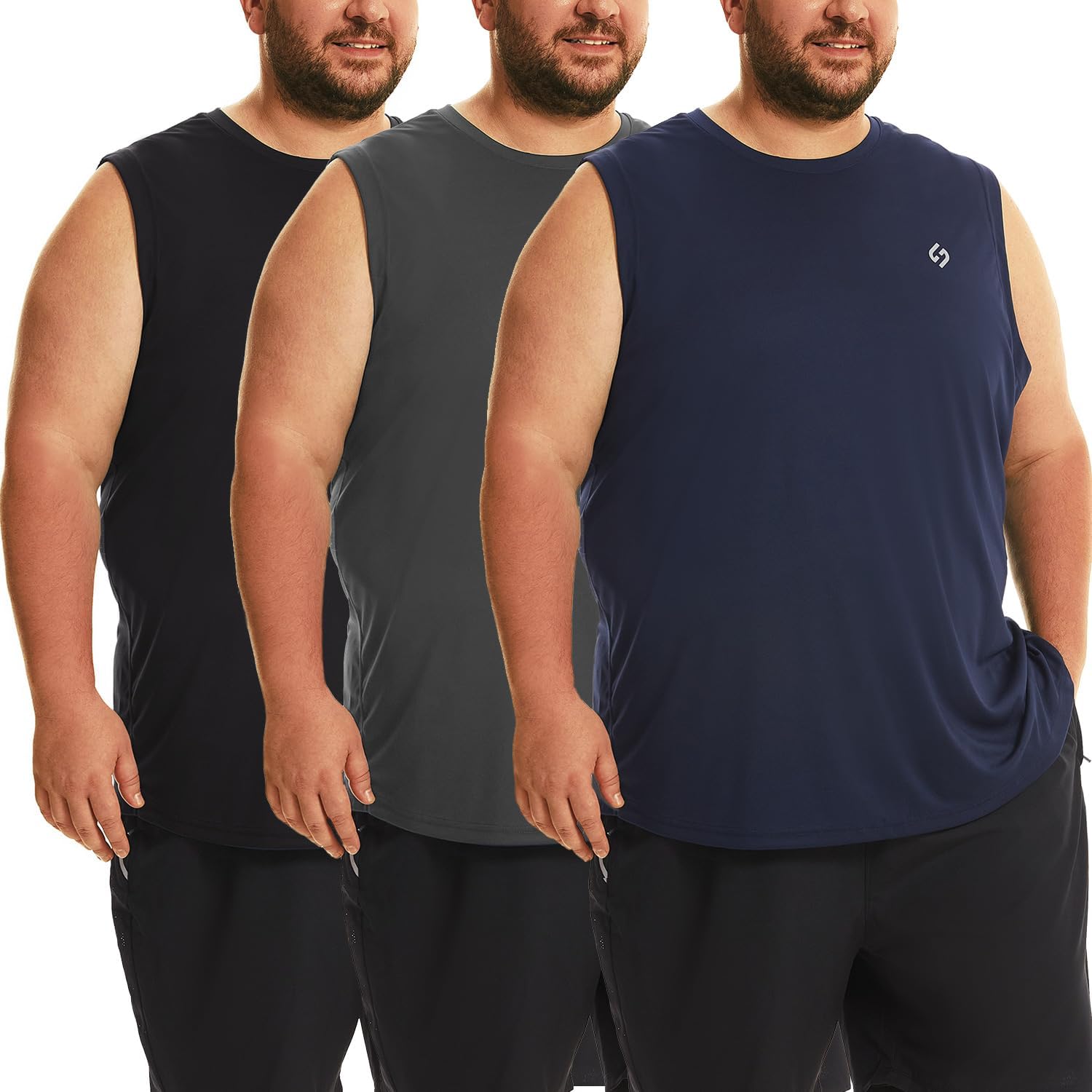 HOdo Big and Tall Mens Tank Tops Moisture Wicking Undershirt 3XL-6XL