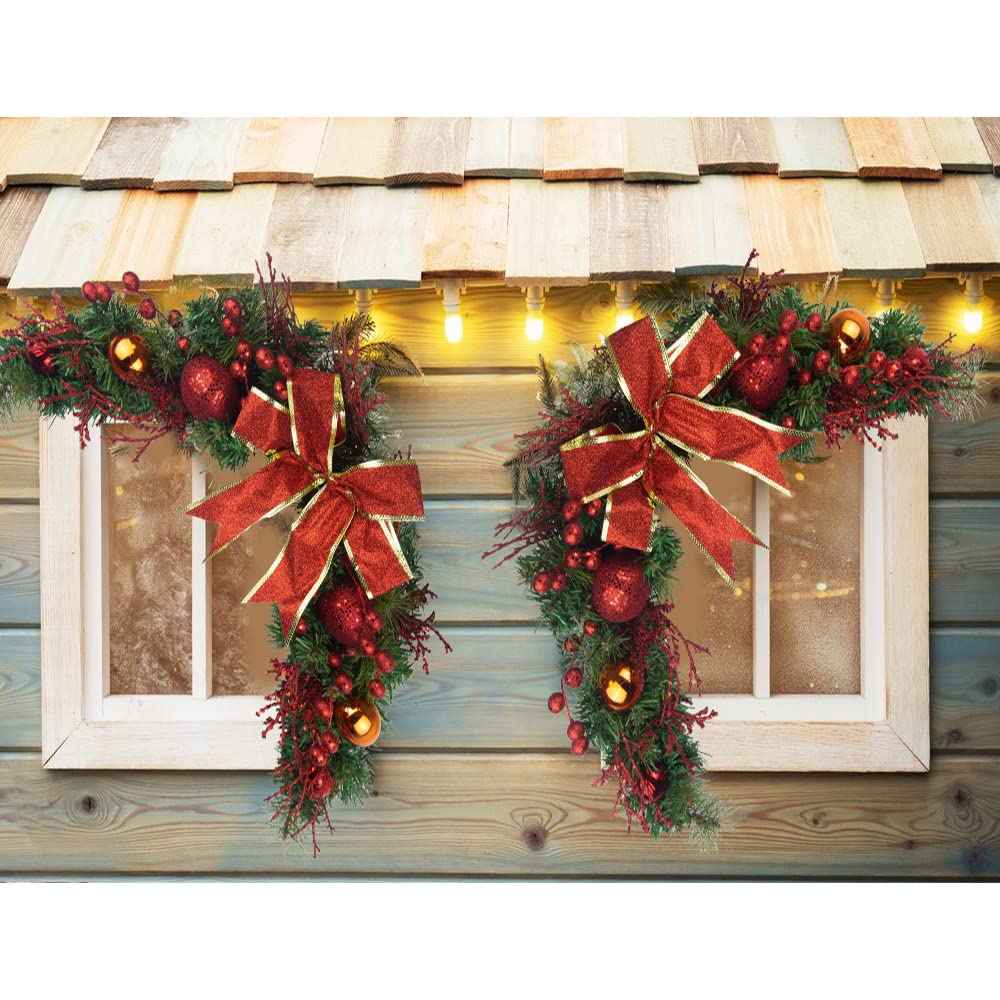 Amazon.com: JOJAZE Artificial Christmas Swag Decoration 31 Inch
