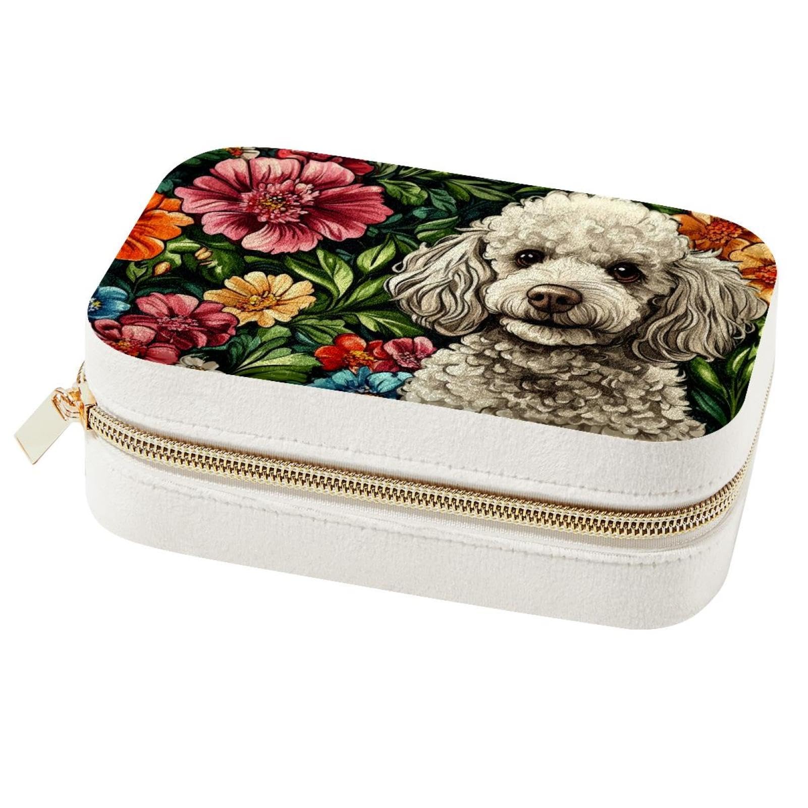 Boîte à bijoux caniche blanc : cadeau de demoiselle d'honneur unique