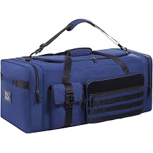 100L Sports Duffle Bag &ndash; 32" Large Gear Bag for Men &amp; Youth, Baseball, Soccer &amp; Track Equipment, Heavy Duty Travel Weekender &amp; Flight Duffel with Large Side Pockets (Blue)