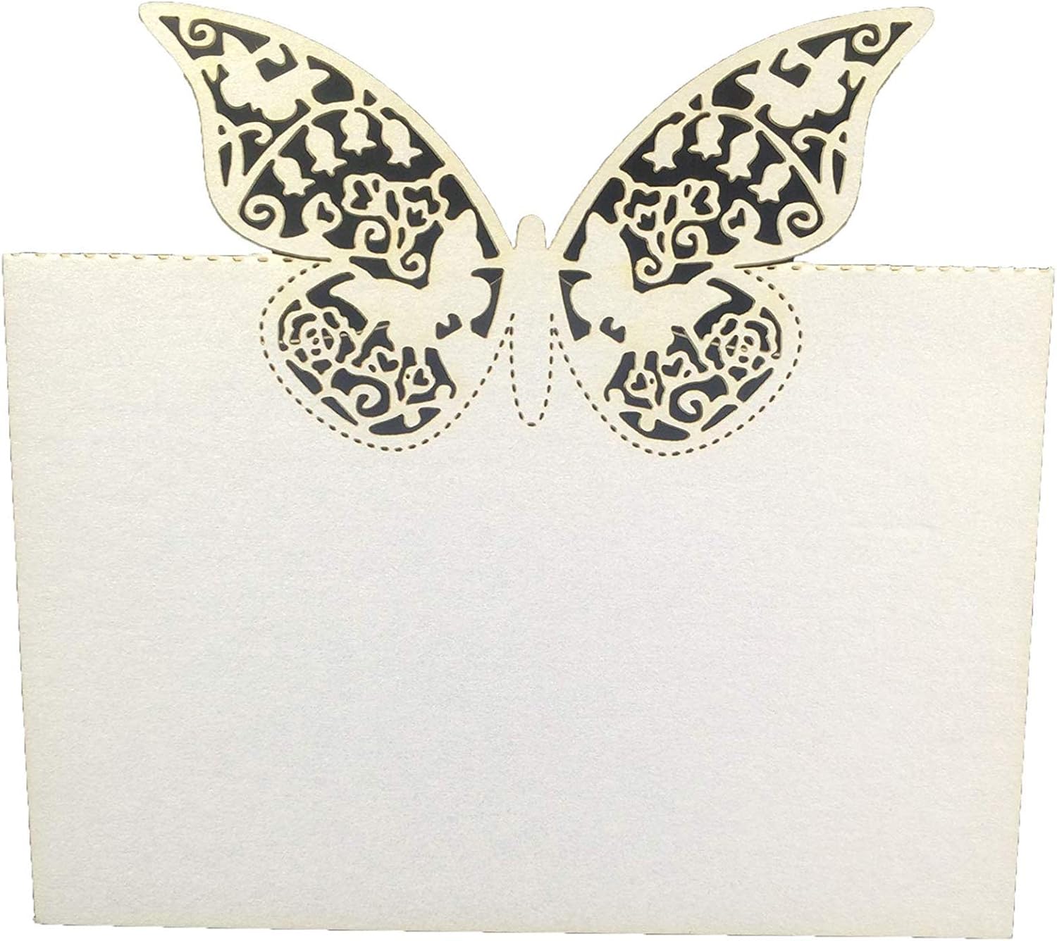musykrafties Lace Butterfly Laser Cut Wedding Table Name Place Card 200-piece