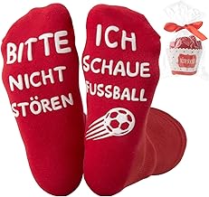 Fußball Socken Geschenke für Männer, Lustige Socken Fussball Geschenke für Jungs Kinder mit Spruch Bitte nicht stören Ich schaue Fussball Socken Geschenke für Geburtstag Weihnachtstag