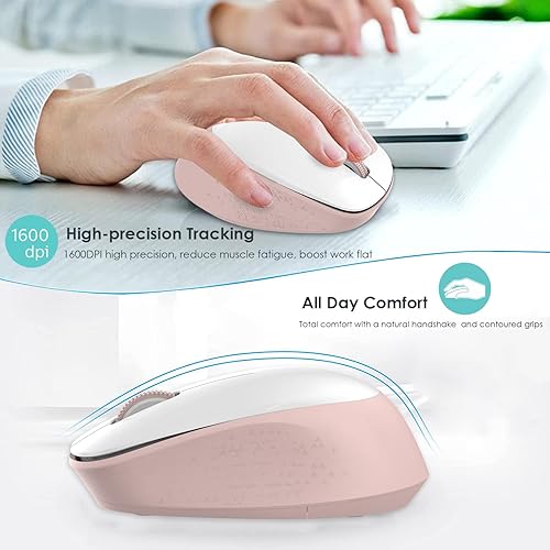 Miniatura 4 de Wireless Mouse for Laptop, 2.4Ghz Cordless Mice, Silent Click, Auto Power Saving Optical Mouse with 3 Buttons, 1600 DPI, Works with Windows, Mac,