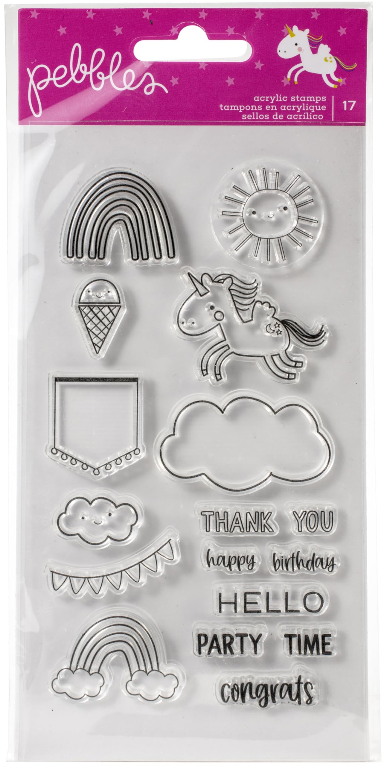 Timbres HAP Pebbles Live Life en taille unique pour loisirs créatifs