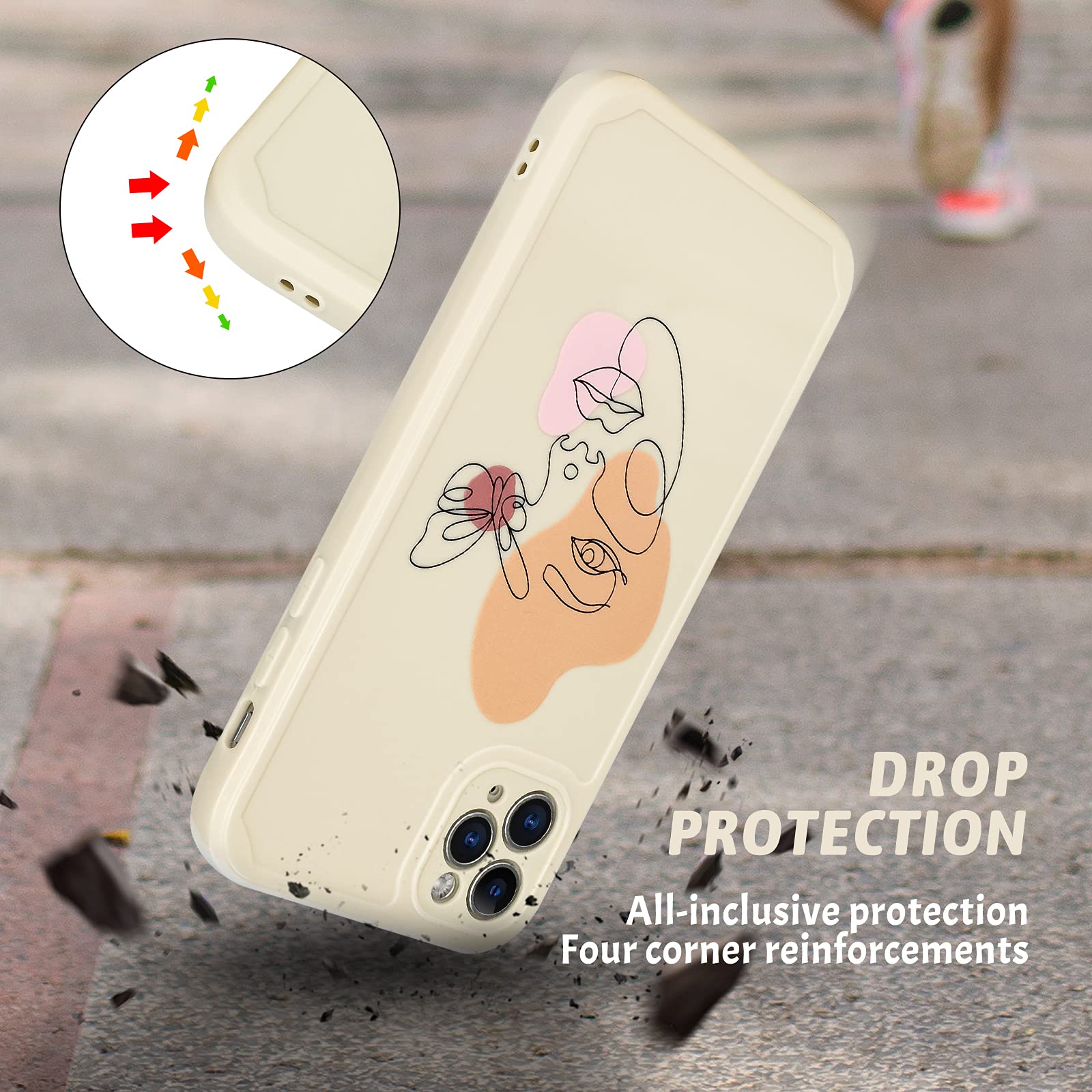 Newseego Compatibile con iPhone 11 PRO Carcasa,Disegno della Linea