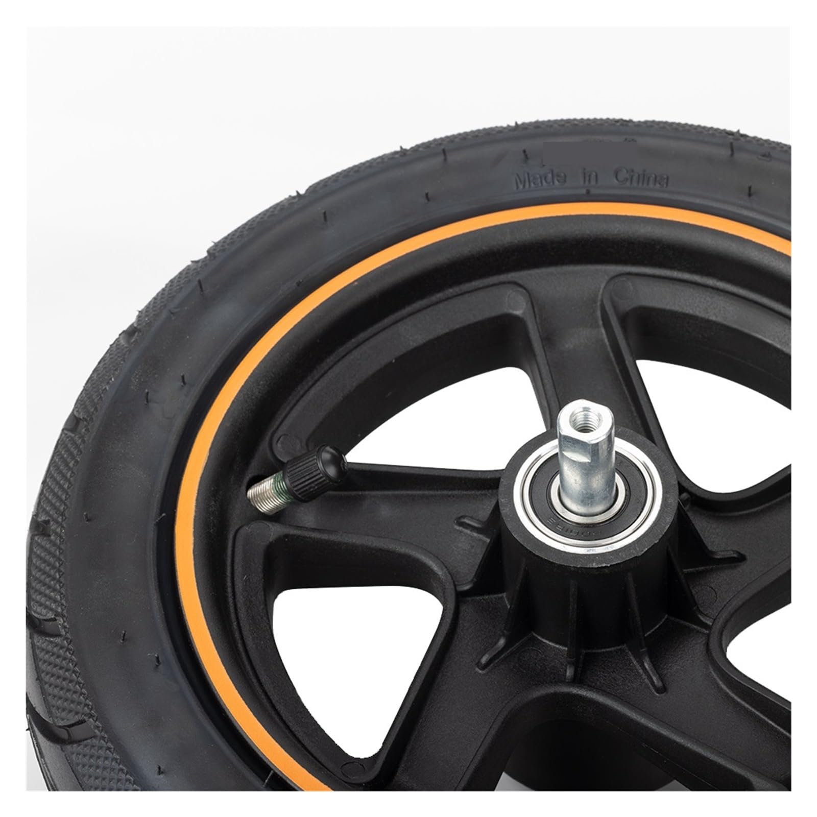 Roue arrière Compatible avec Les Scooters électriques Ninebot F20, F30, F40, F40D et F40E, moyeu ABS avec Chambre à air et pneus(Orange Color)