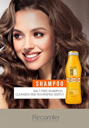 Miniatura 9 de RECAMIER Professional Salon In Juego de champú y acondicionador hidratante antiencrespamiento para el cabello rizado, 10.1 onzas + 2 inyecciones de
