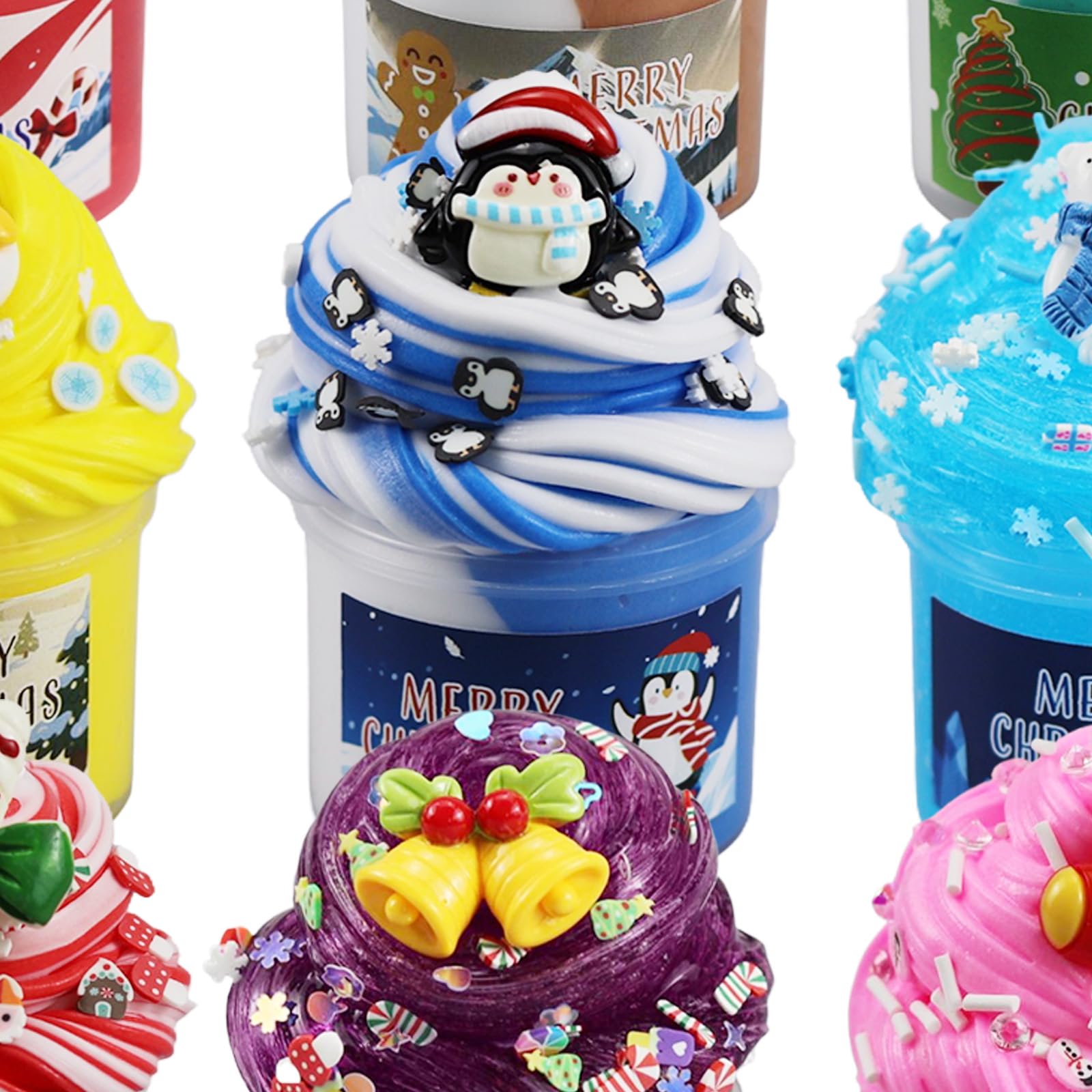 Slime Advent Calendar 2025 for Kids 24 Days Surprises Christmas Countdown Fluffy Butter Xmas Gift for Boys Girls Teens Stocking Stuffers DIY Slime Making Kit with Accessories for Party Favors - Image 4