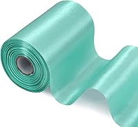 Vista 17 de TONIFUL Cinta de satén rosa sólida de 4 pulgadas de ancho, 22 yardas de largo, cinta grande de tela para corte de ceremonias, kit de gran apertura