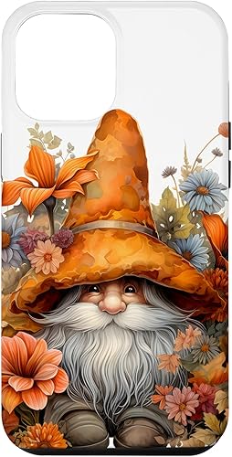 Miniatura 1 de Funda para iPhone 12 Pro Max Happy Fall Gnomo Hojas de otoño